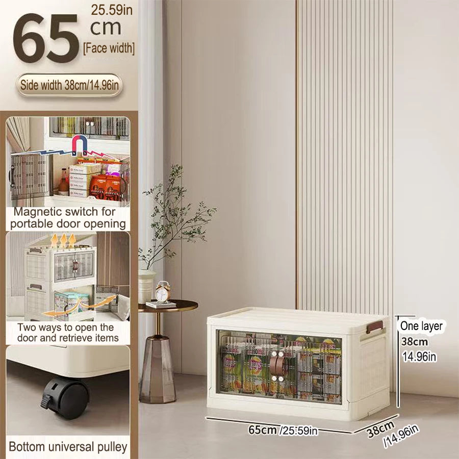 Large Capacity Foldable Storage Cabinet – Dustproof Wardrobe Closet Organizer with Easy Installation