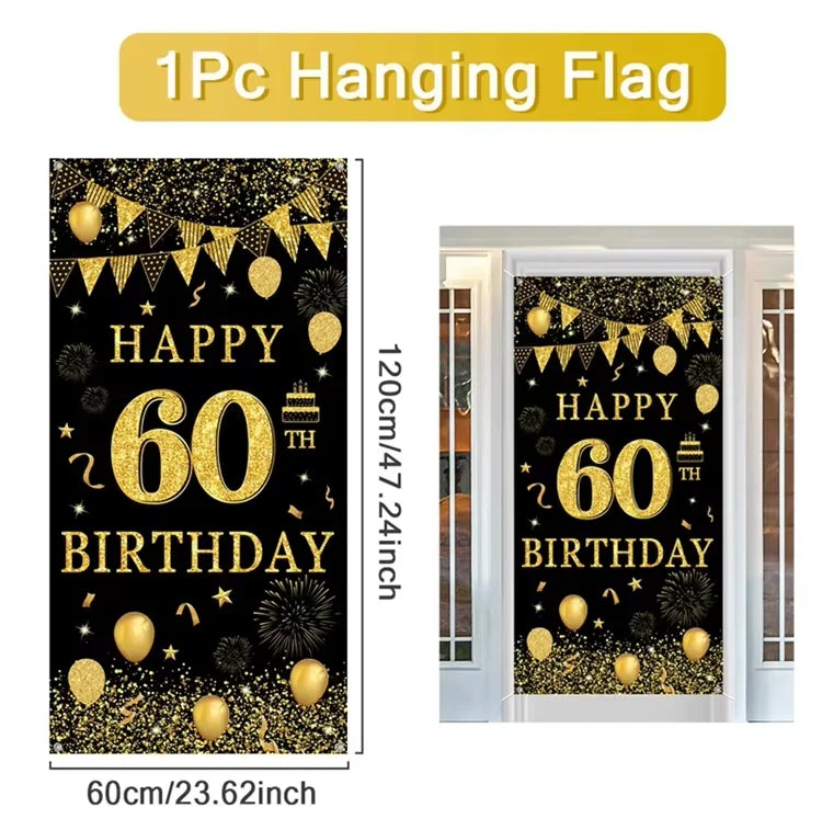 Happy Birthday 40 50 60 Latex Balloons for Adult Birthday Party Decoration 40th 50th 60th Confetti Balloon Anniversary Supplies