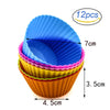 12pcs/lot Silicone Cake Mold Round Heart Shape Muffin Cupcake Baking Molds Home Kitchen Bakeware BPA Free
