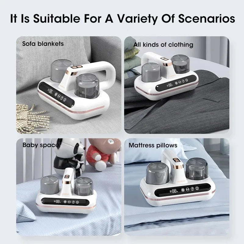 Handheld Intelligent UV Mite Killer Vacuum Cleaner – 10000Pa Strong Suction HEPA Sterilizer for Bed, Sofa & Mattress