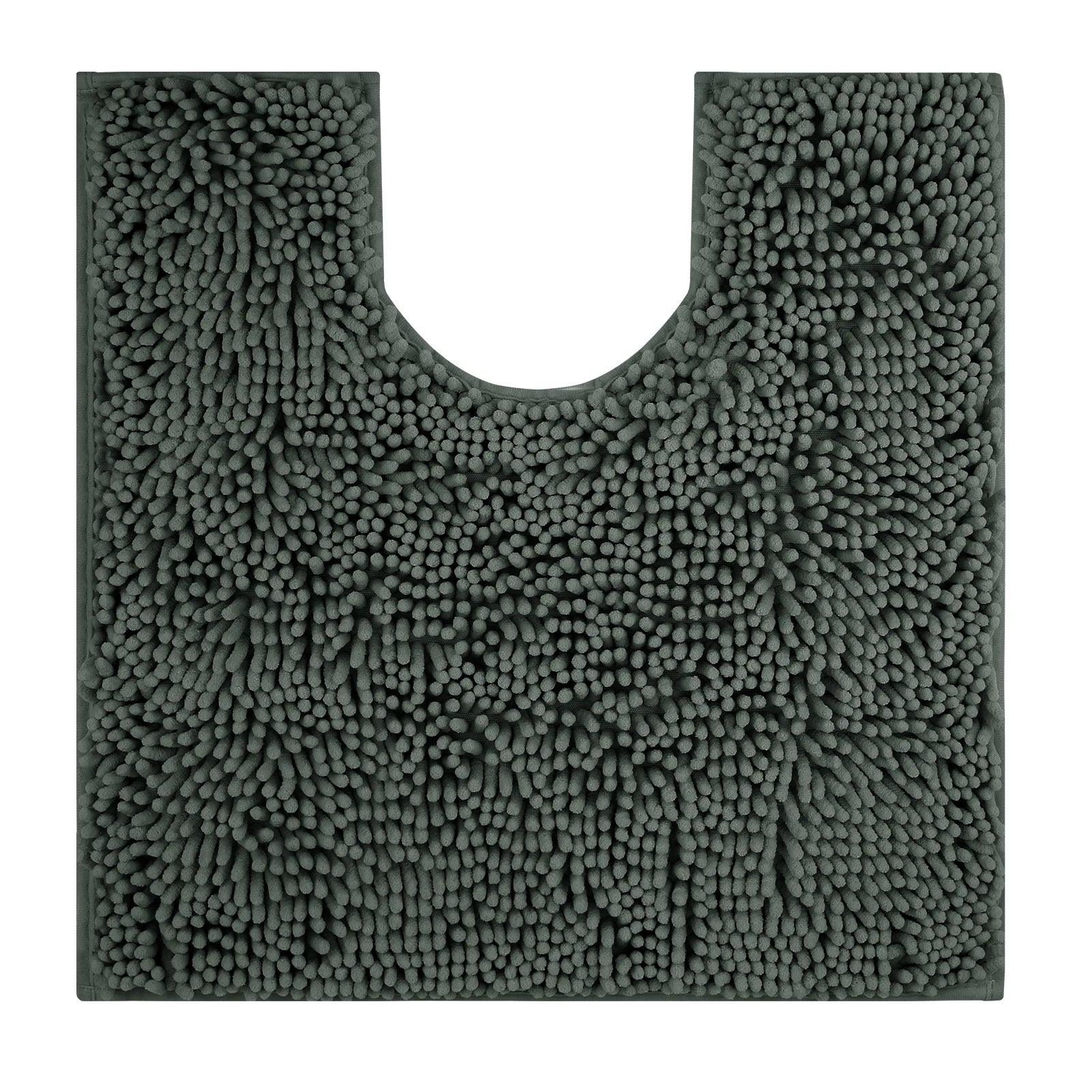 Toilet Rugs U Shaped Washable Bathroom Mat Extra-Soft Plush Rug Chenille Microfiber Super Absorbent Shaggy Machine Wash & Dry