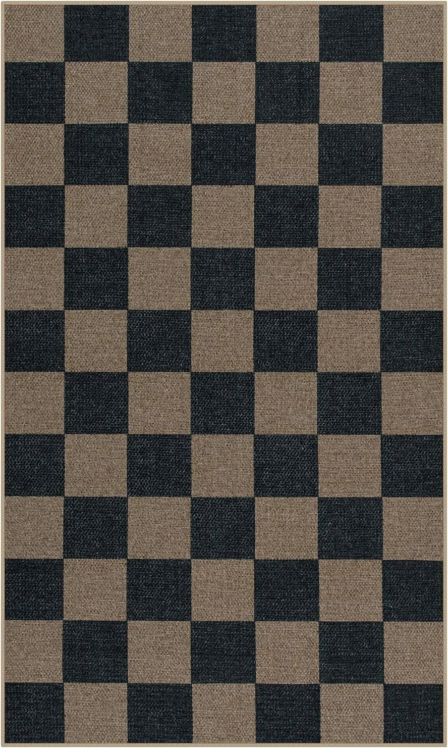 Living Room Carpet Non-slip Dirt-resistant Wear-resistant Floor Mat Black White Checkered Rug Home Decoration Large Size Mats
