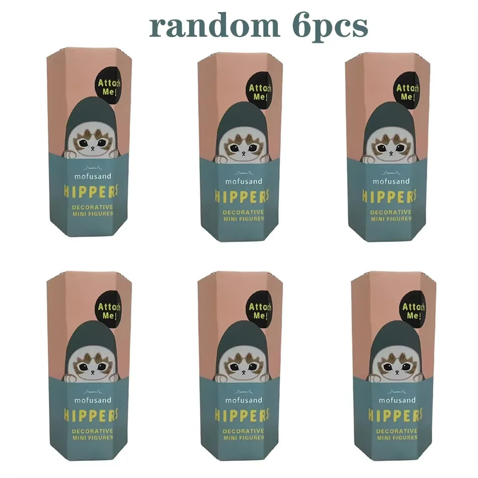 HIPPERS & Fushan Cat Angel Animal Blind Box Series Healing Trendy Doll Car Mobile Phone Ornaments Children's Toys Christmas Gift