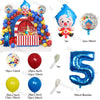 1set Plim Clown Foil Number Balloons Blue Latex Air Globos Children Baby Shower Birthday Party Decorations Kids Inflatable Toys