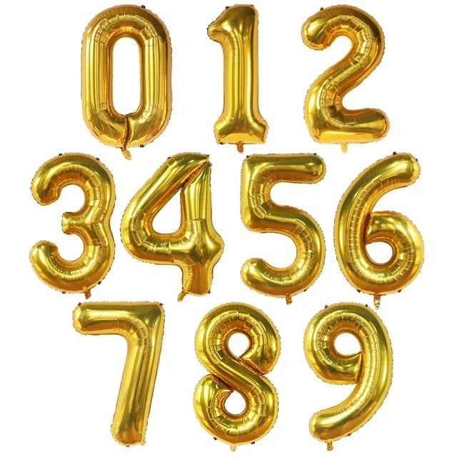 40 Inch Big Foil Birthday Balloons Helium Number Balloon 0-9 Happy Birthday Wedding Party Decorations Shower Large Figures Globo