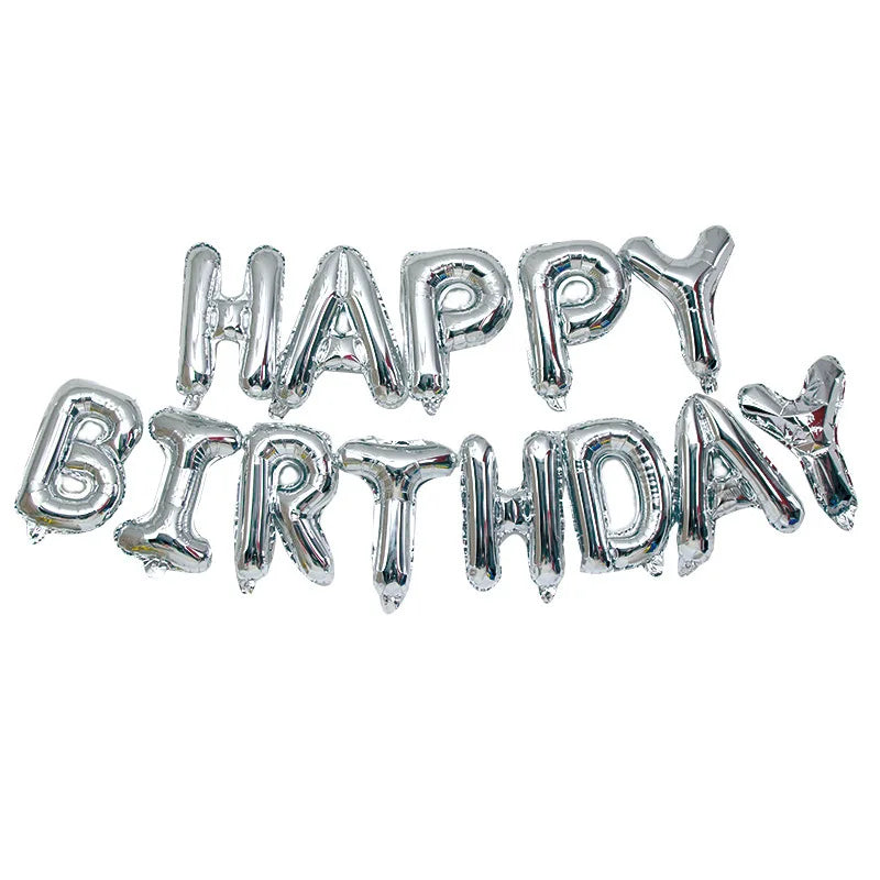 13pcs Happy Birthday Decoration Balloons Rose Gold Letter Foil Ballons Birthday Party Decorations