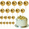 20PCS Ball Cake Picks Colorful Ball Shaped Cake Topper Pearl Balls Cupcake Cake Insert Topper for Birthday Party Wedding Decor
