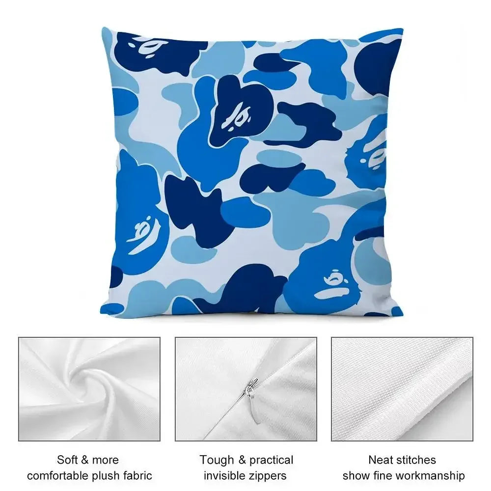 Luxury B-Bapes Pillow Case Short plush Double-sided Print Square Throw Pillow Covers Sofa Home Cushion Decor