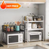 Multi-Layer Kitchen Storage Rack Condiment Organizer Shelf Microwave Shelf Simple Countertop Tidying Shelves Kitchen Accessories
