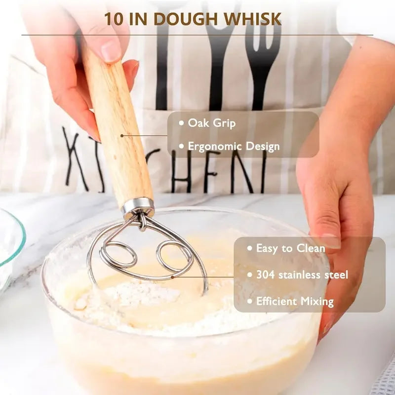 19PC Professional Complete Sourdough Starter Kit Banneton Bread Proofing Basket with Glass Sourdough Starter Jar for Home Baking