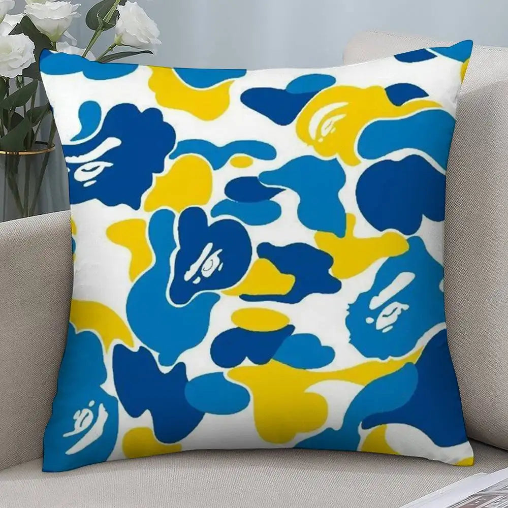 Luxury B-Bapes Pillow Case Short plush Double-sided Print Square Throw Pillow Covers Sofa Home Cushion Decor