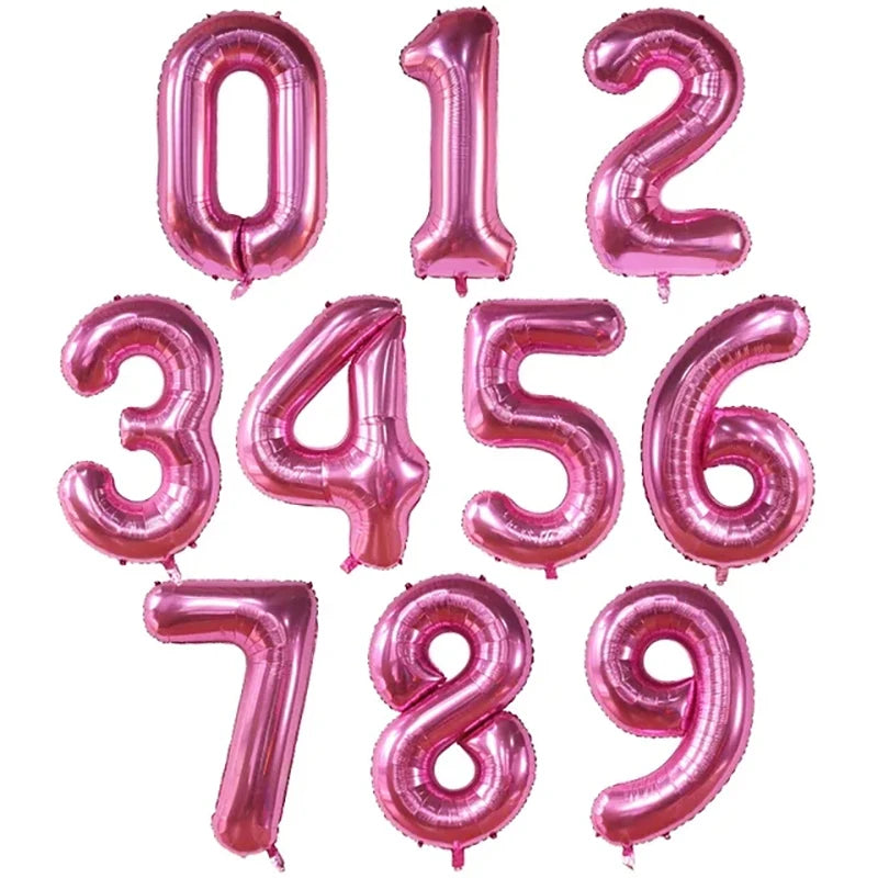 40 Inch Big Foil Birthday Balloons Helium Number Balloon 0-9 Happy Birthday Wedding Party Decorations Shower Large Figures Globo