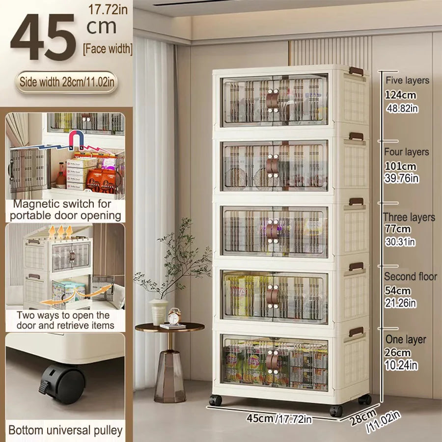 Large Capacity Foldable Storage Cabinet – Dustproof Wardrobe Closet Organizer with Easy Installation