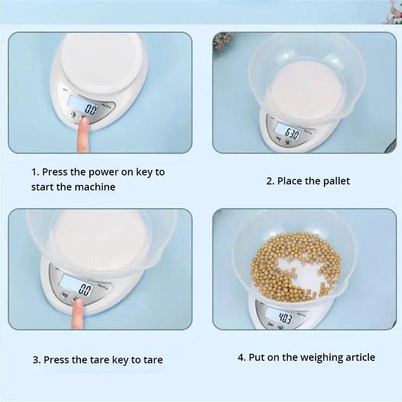 5kg/1g Electronic Scales Portable Digital LED Display Food Balance Measuring Weight Scale Kitchen Baking Scale Kitchen Tools