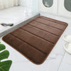 1 piece bath mat Geometric pattern coral velvet bathroom mat, non-slip sole, hand washed, embossed stripe design, soft and comfo