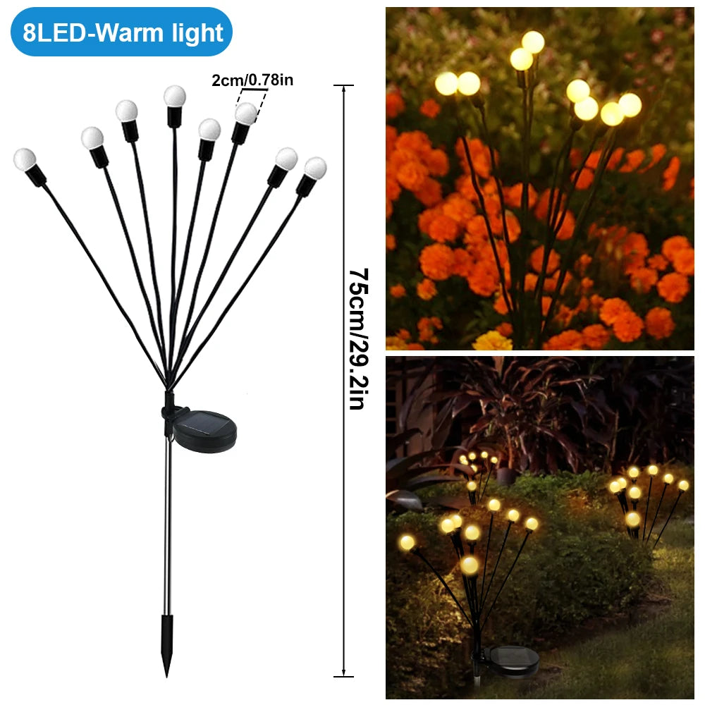 LED Solar Jellyfish Mushroom Fairy Light RGB Waterproof Energy-saving Solar Garden Lamp for Outdoor Lawns Courtyard Decor Light