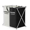 1 PC Large Laundry Hamper 3 Sections Divided Laundry Basket Foldable Washing Bin Dirty Cloth Storage Bag