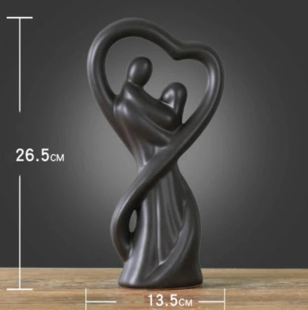 Modern Feng Shui Ceramic Figurines Livingroom Ornaments Home Furnishing Decoration Crafts Office Room Accessories Wedding Gifts