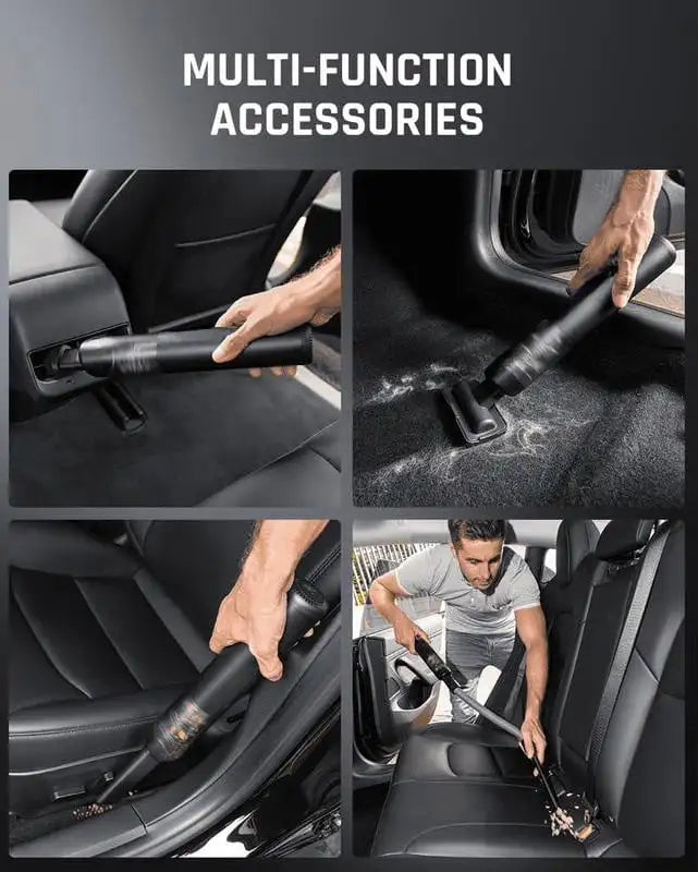 Fanttik Slim V8 Mate / V8 Apex Portable Cordless Car Vacuum – 12000Pa / 30AW Brushless Mini Vacuum with Flexible Hose & Pet Brush